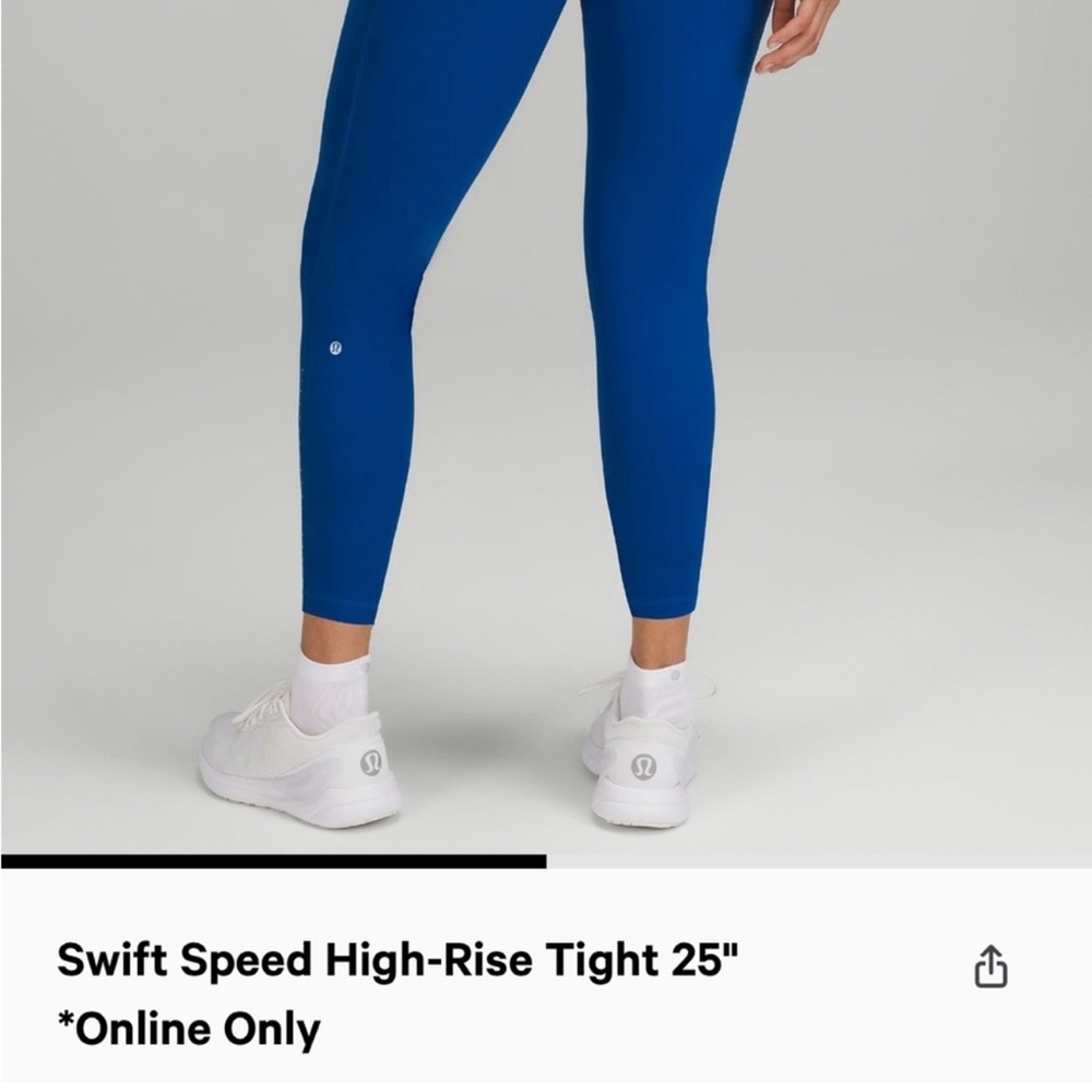 Swift speed 25" lululemon leggings. Great condition